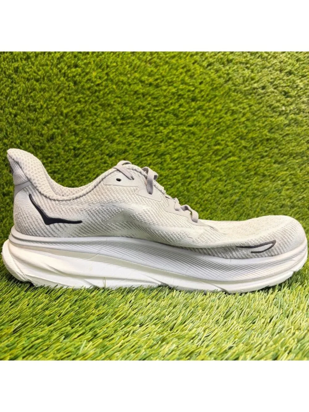 Hoka One One Clifton 9 Mens Size 13 Gray Black Athletic Running Shoes Sneakers